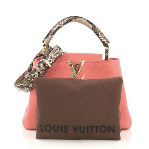 louis vuitton handbag with flowers|louis vuitton capucines python handle.